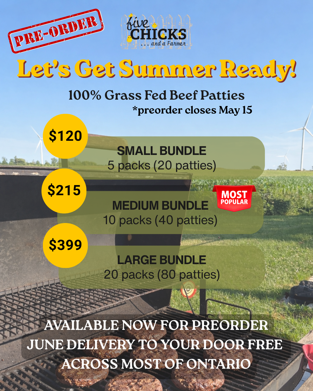 PREORDER Burger Patties Bundle-Grass Finished Beef DELIVERY JUNE